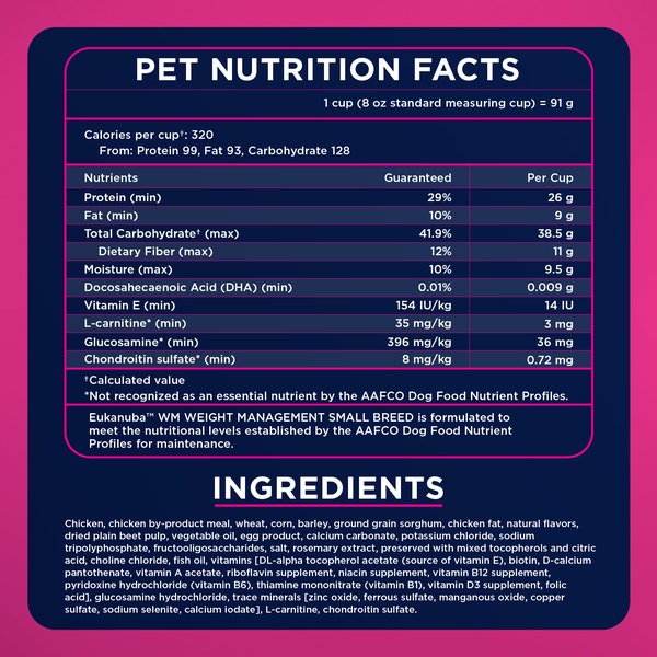 EUKANUBA WM Weight Management Small Breed Dry image 6