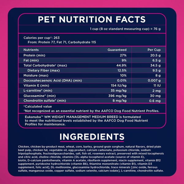 EUKANUBA WM Weight Management Medium Breed image 6