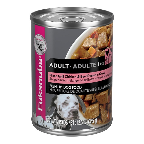 Eukanuba™ Adult Mixed Grill Chicken & Beef Dinner in Gravy Canned Dog Food, 12.5 oz, case of 12 image 1