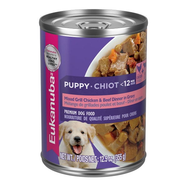Eukanuba™ Puppy Mixed Grill Chicken & Beef Dinner in Gravy Canned Dog Food, 12.5 oz, case of 12 image 1